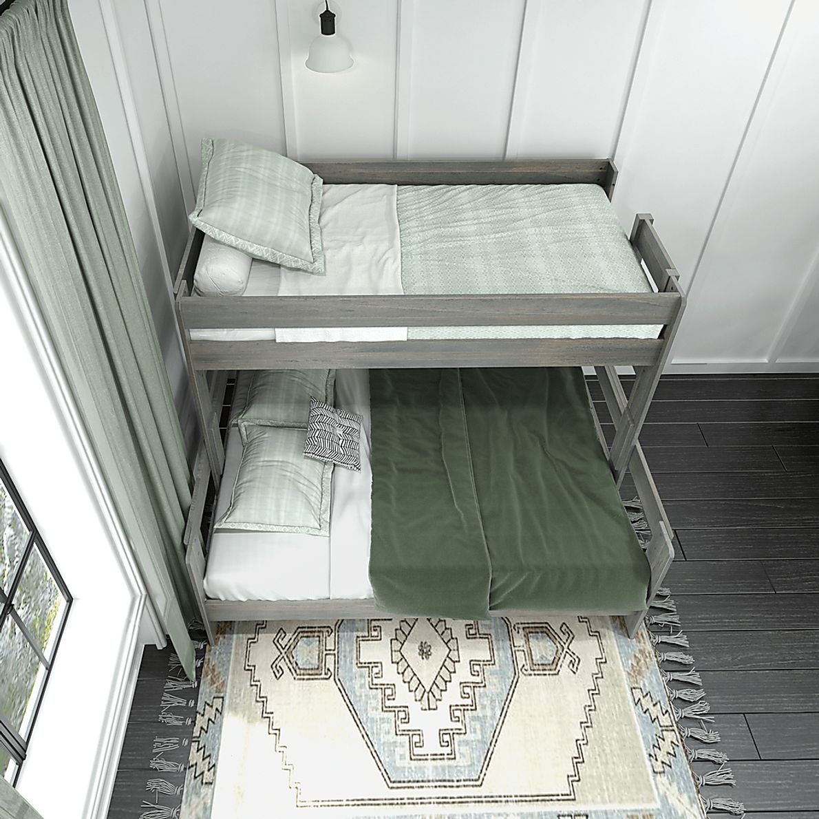 Kids Eastwick Gray Twin XL/Queen Bunk Bed Rooms To Go