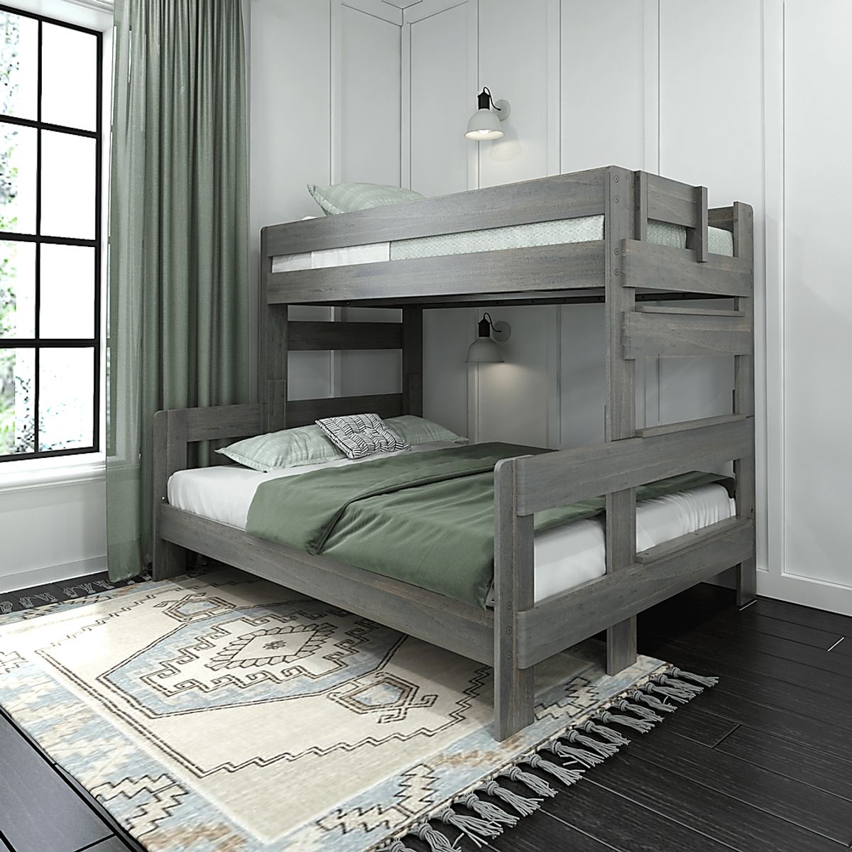 Eastwick Gray Twin XL/Queen Bunk Bed | Rooms to Go