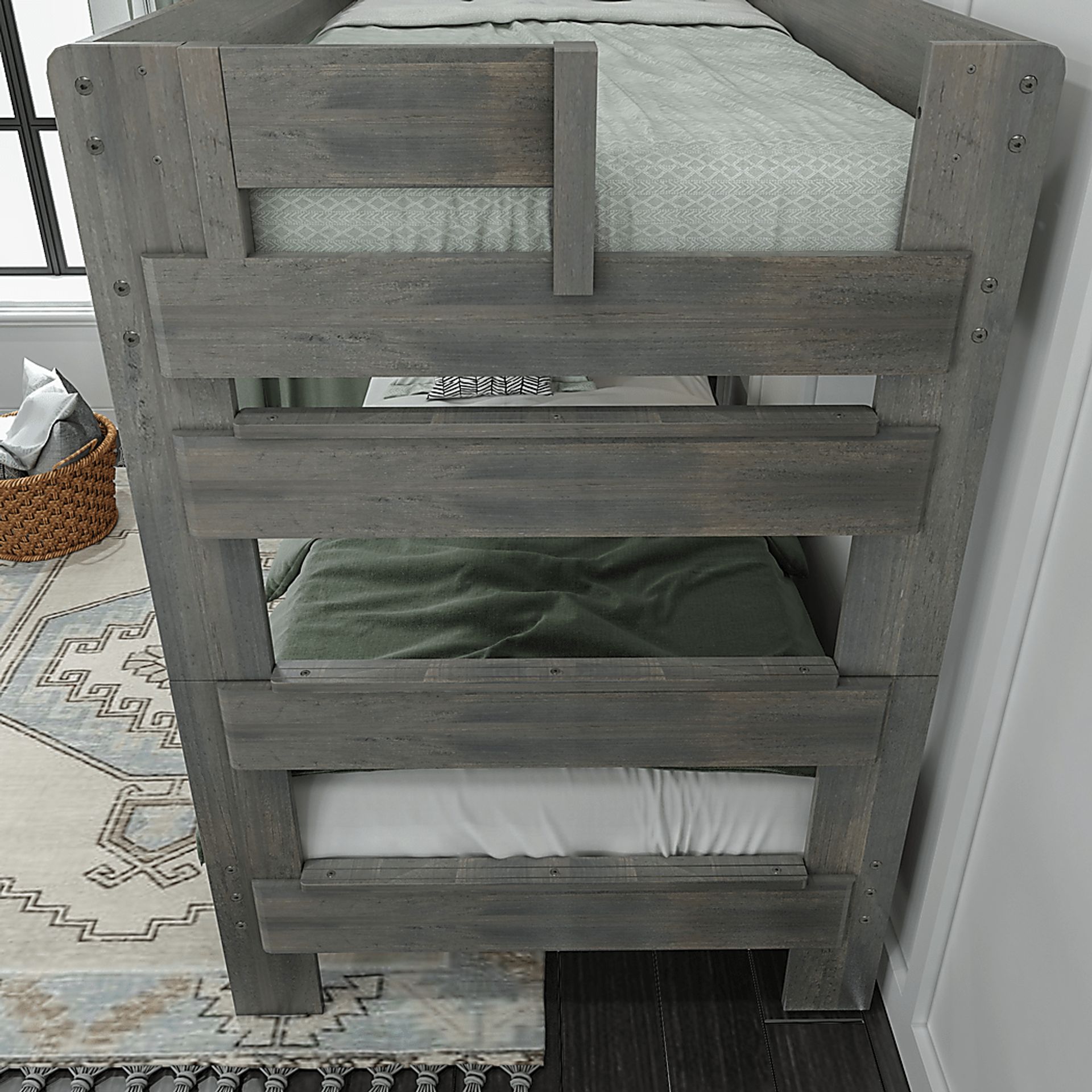Kids Eastwick Gray Twin/Twin Bunk Bed - Image 5