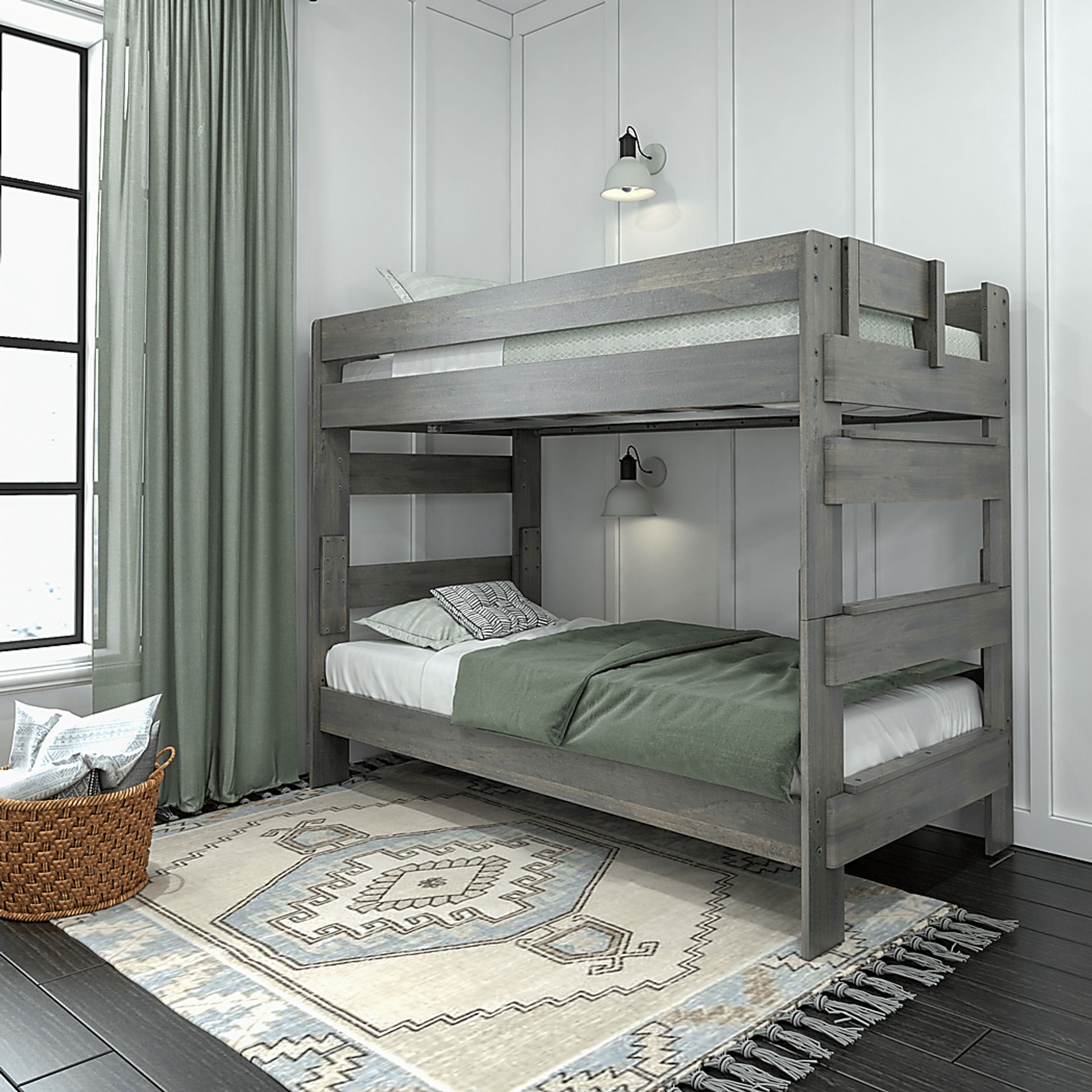 Kids Eastwick Gray Twin/Twin Bunk Bed - Image 1