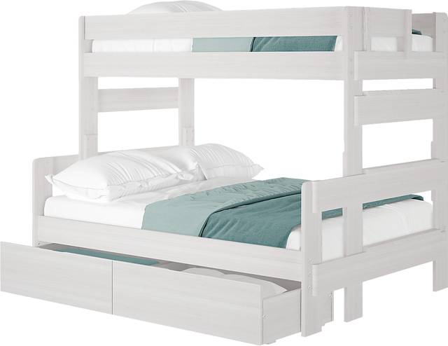 Kids Eastwick White Twin/Full Bunk Bed with Storage Drawers - Thumbnail - Image 2