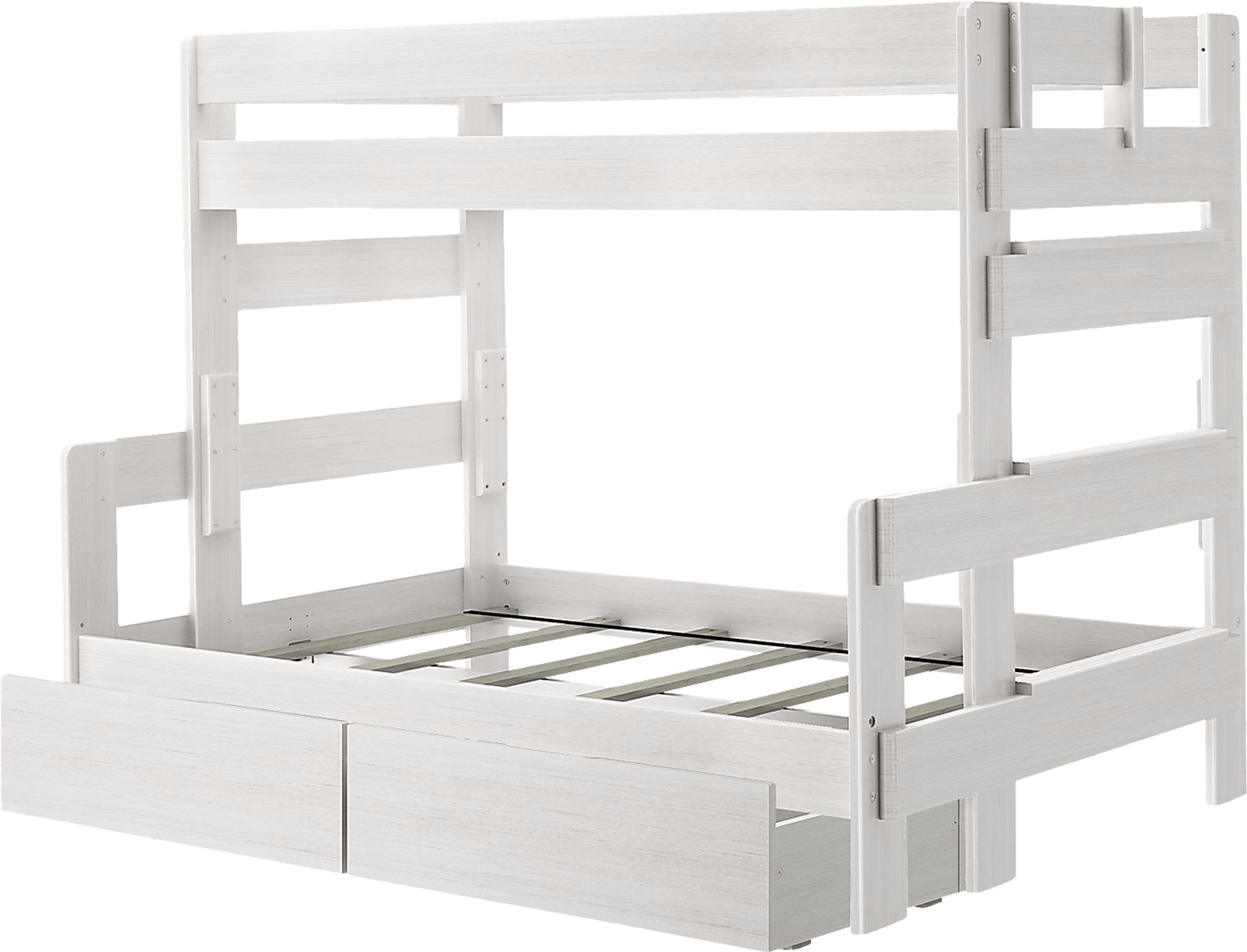 Kids Eastwick White Twin/Full Bunk Bed with Storage Drawers - Image 3