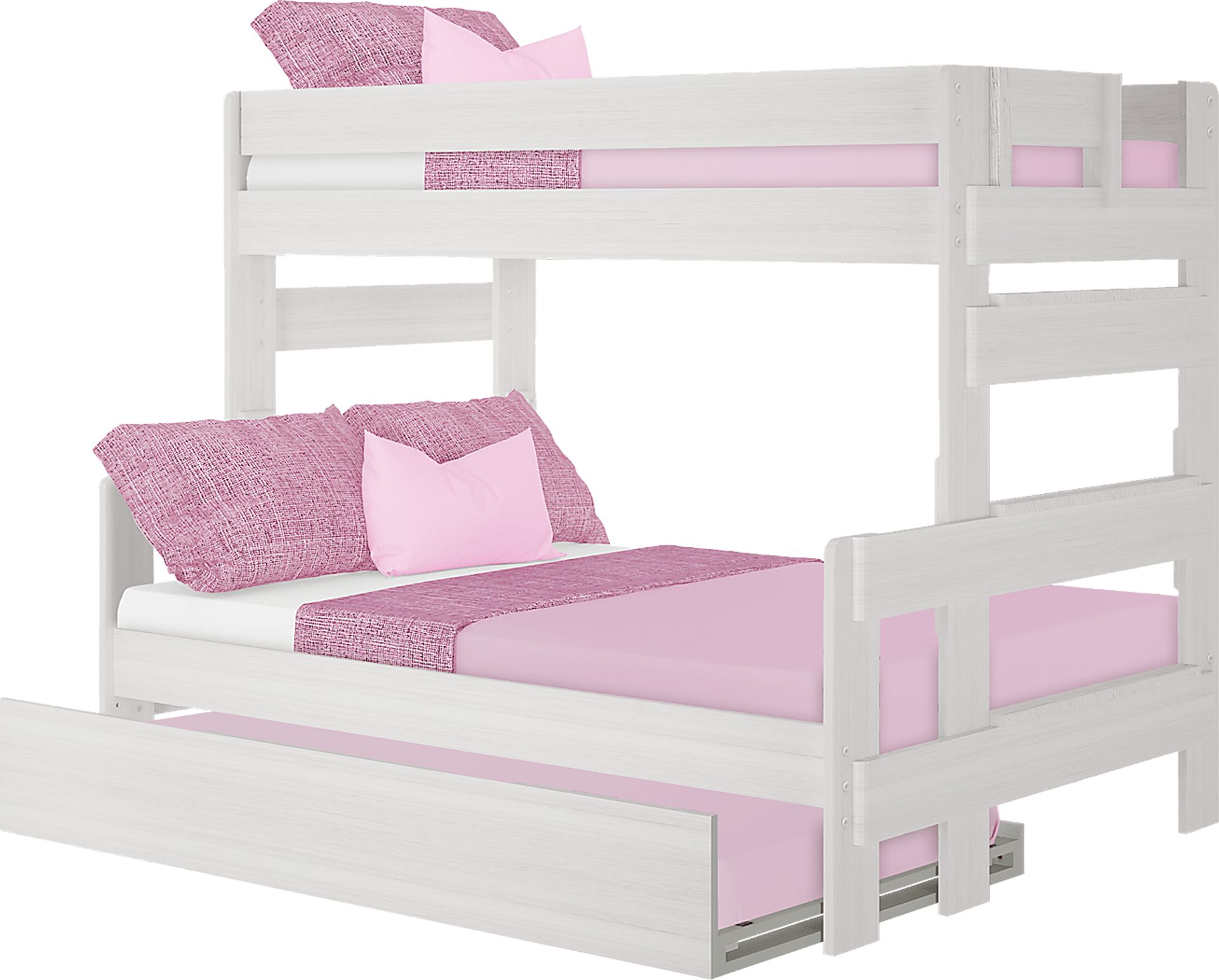 Kids Eastwick White Twin/Full Bunk Bed with Trundle - Image 2