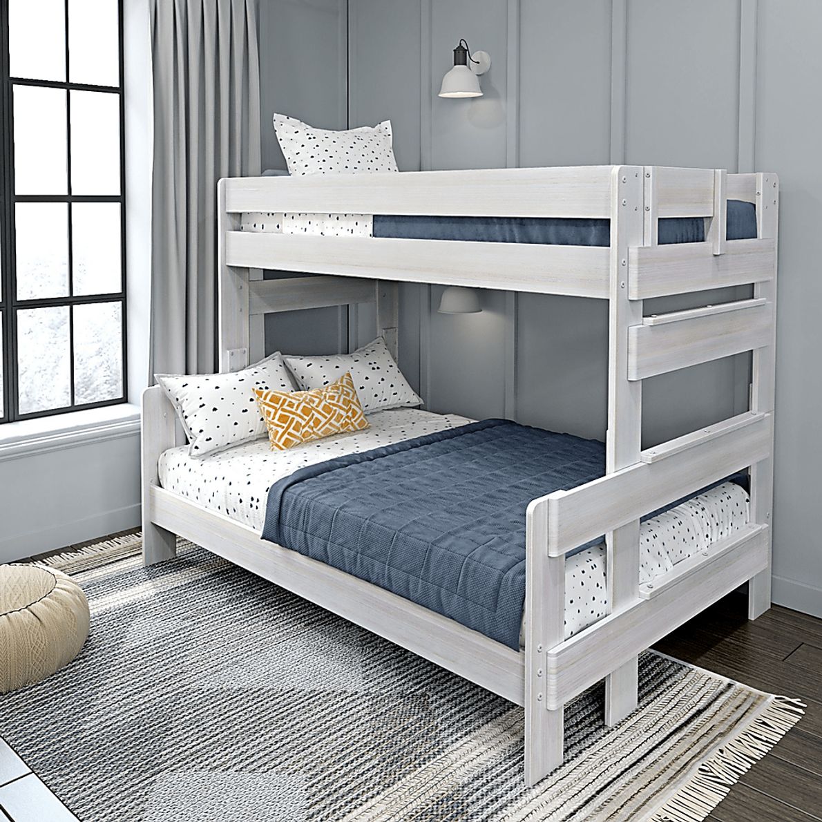 Kids Eastwick White Twin/Full Bunk Bed