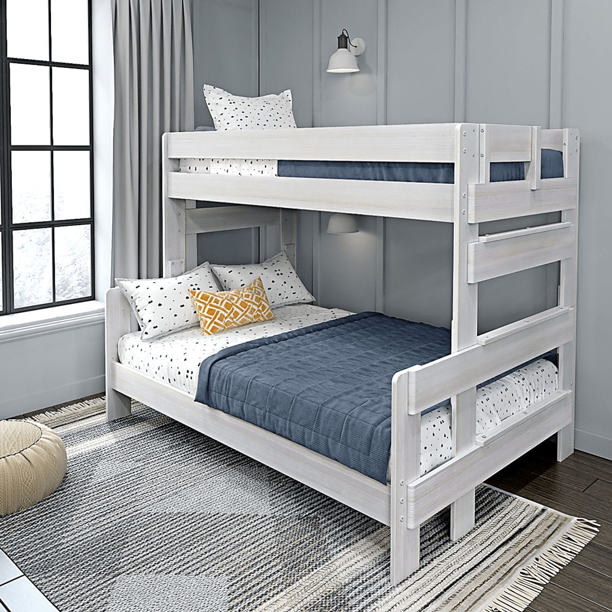 Rooms to go clearance white bunk beds