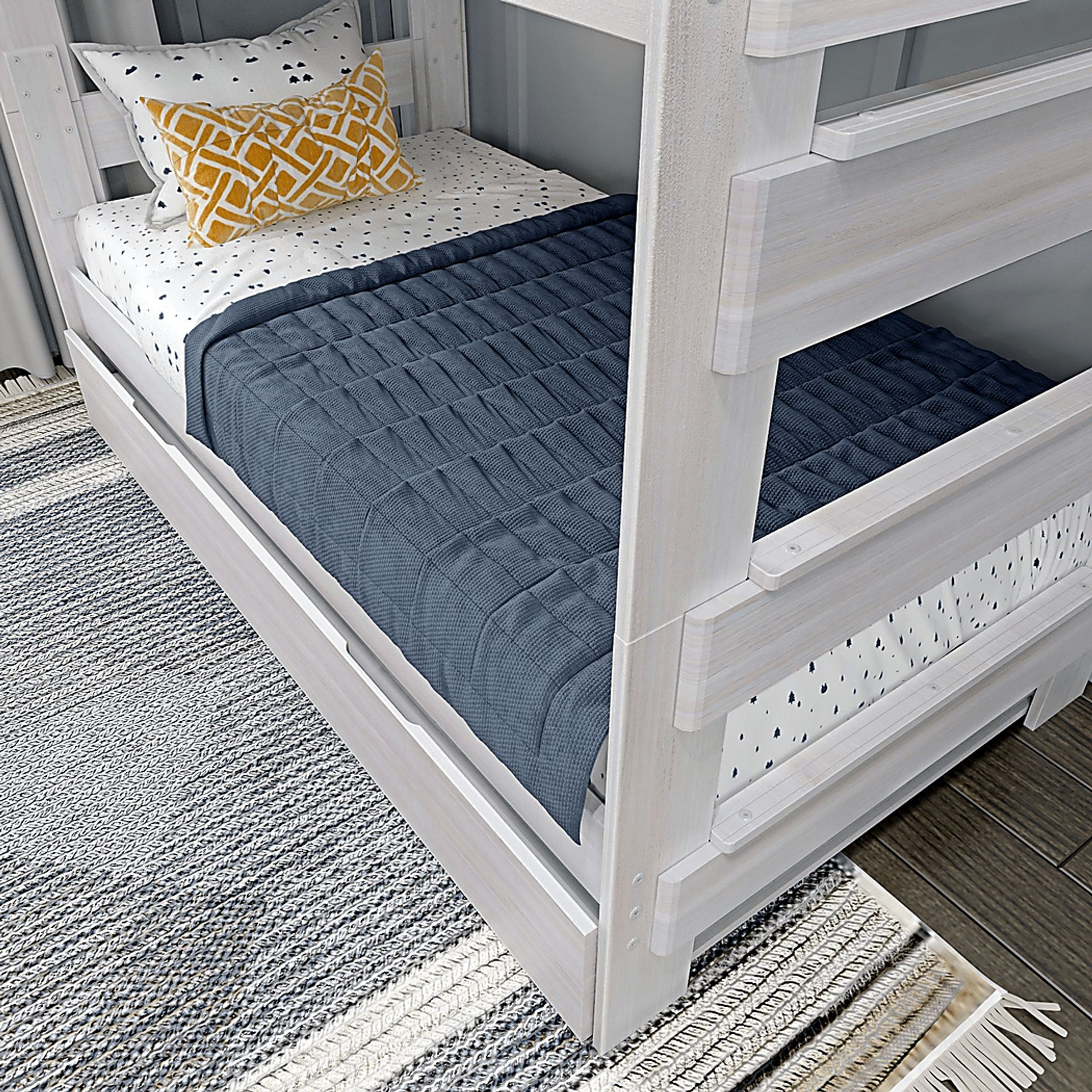 Kids Eastwick White Twin/Twin Bunk Bed with Trundle - Image 4