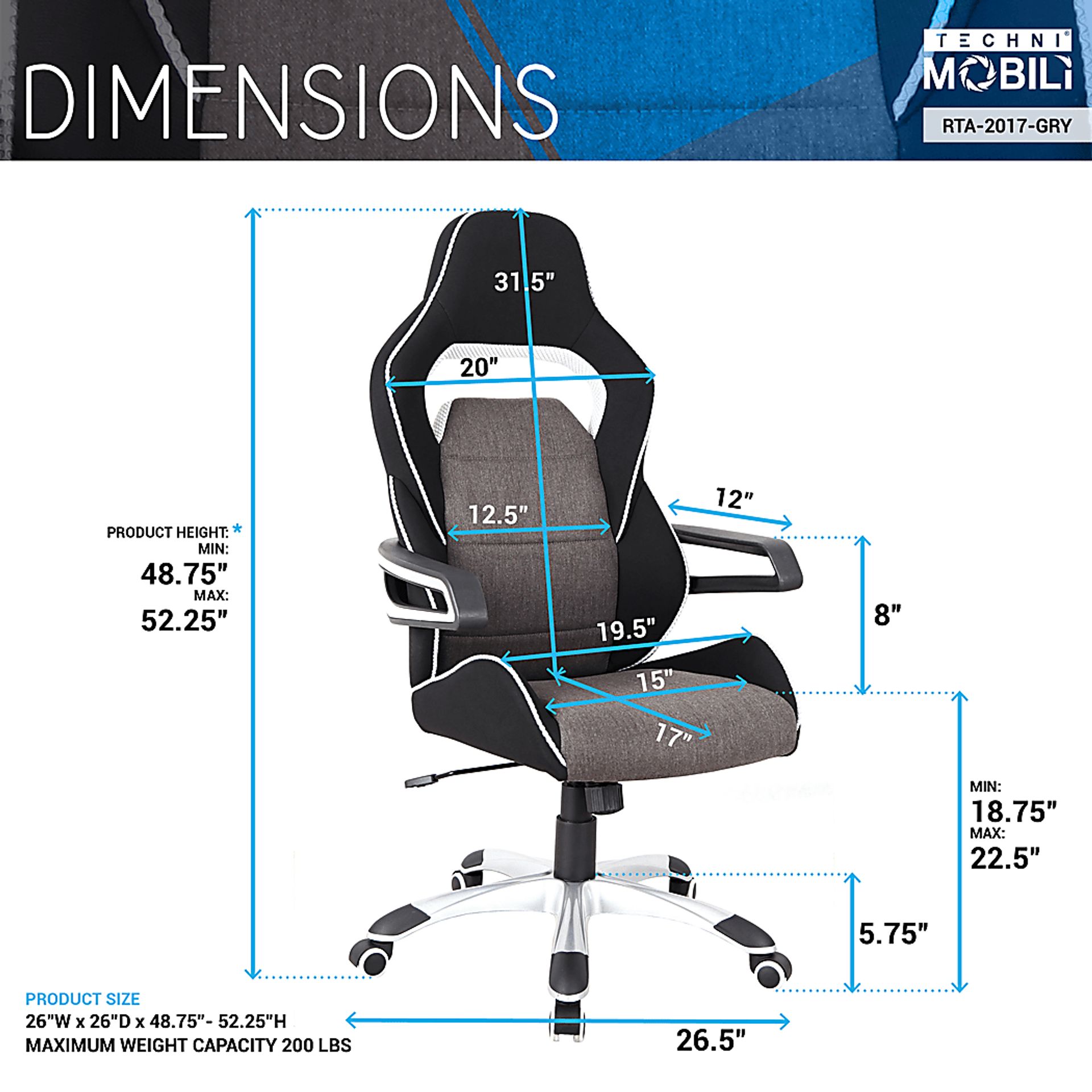 Eatoby Gray Office Chair - Image 4