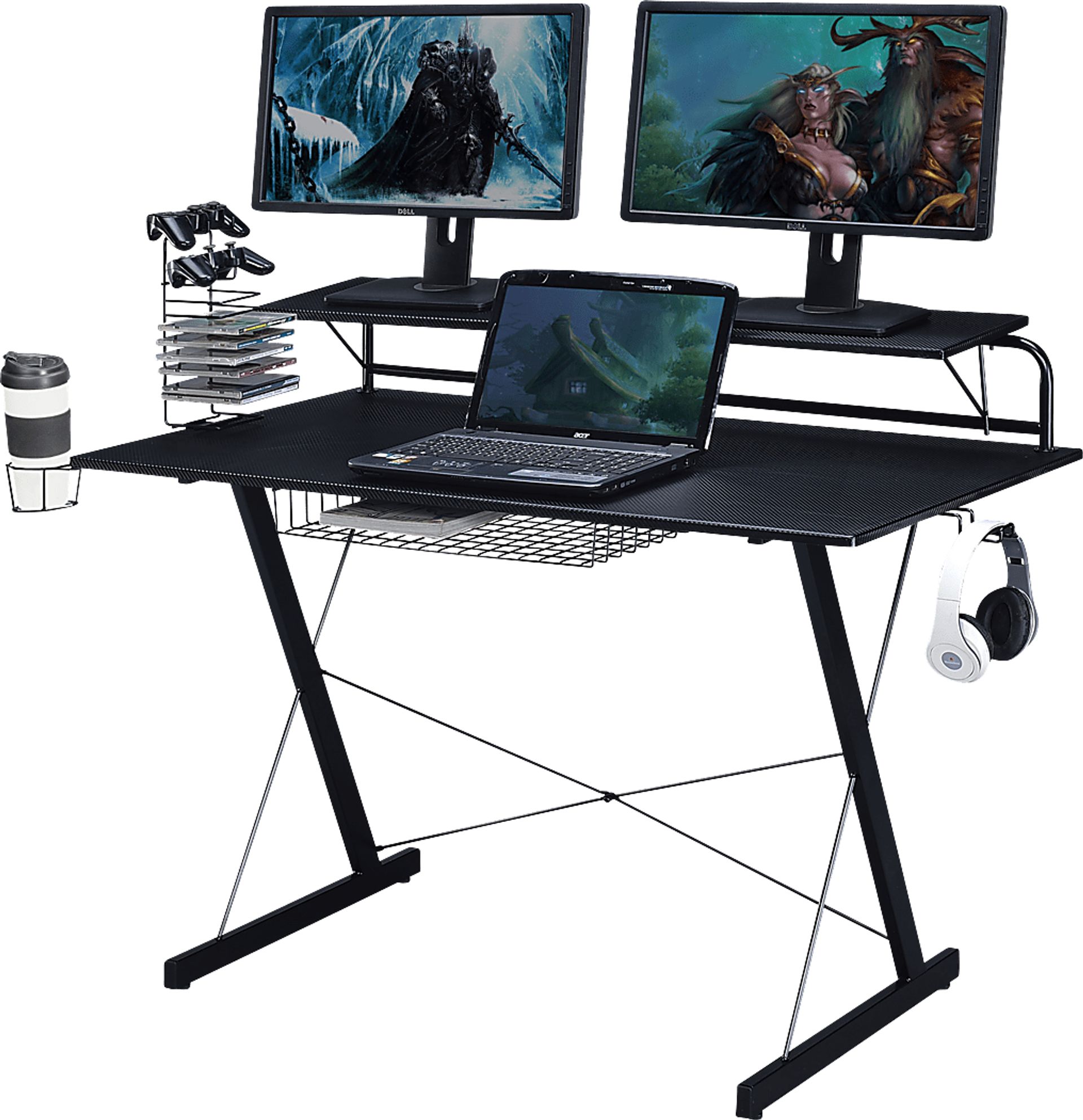 Eatoheim Black PC Gaming Desk - Image 1