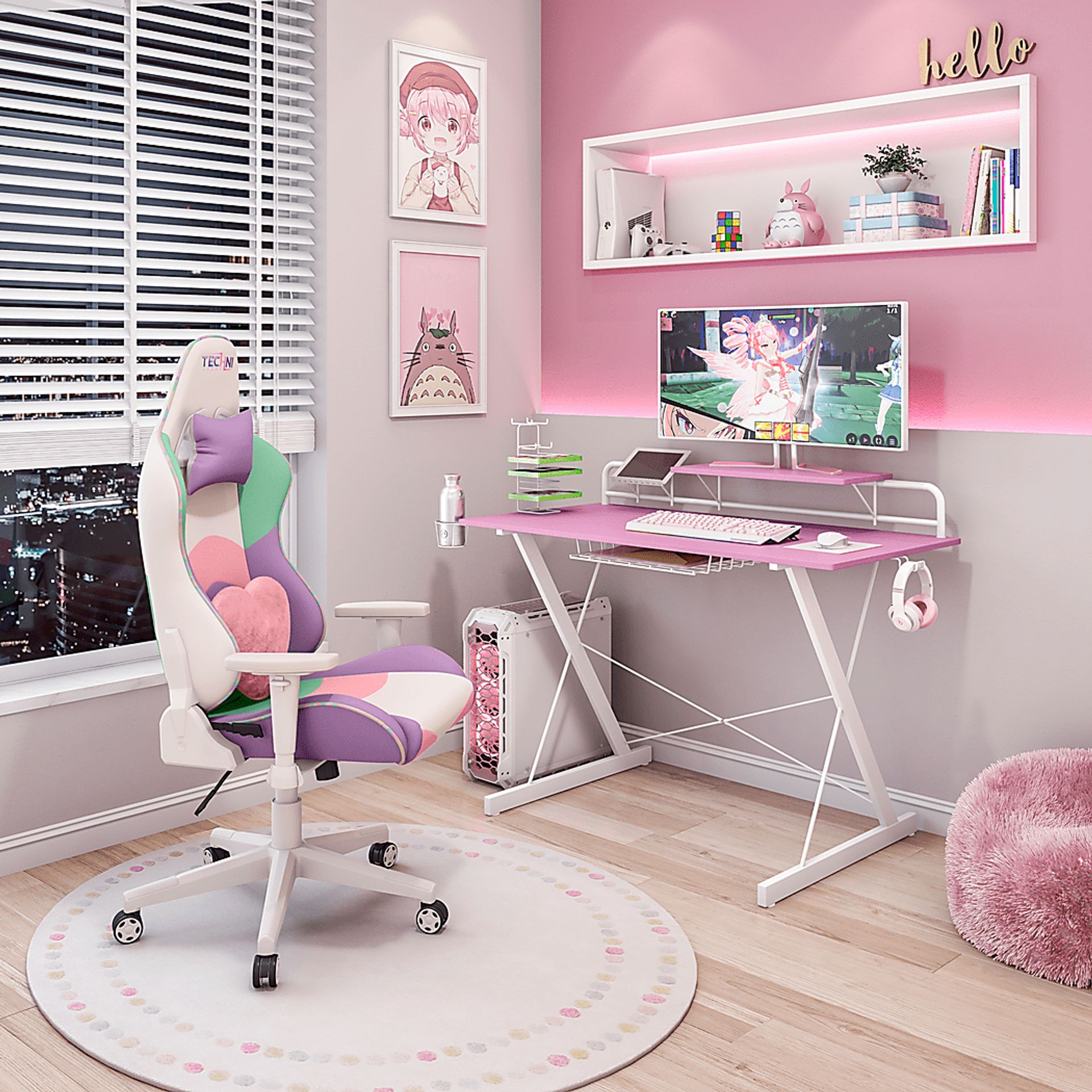 Eatoheim Pink PC Gaming Desk - Image 10
