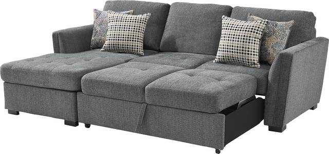 Eaton Heights Denim 2 Pc Sleeper Sectional - Thumbnail - Image 3
