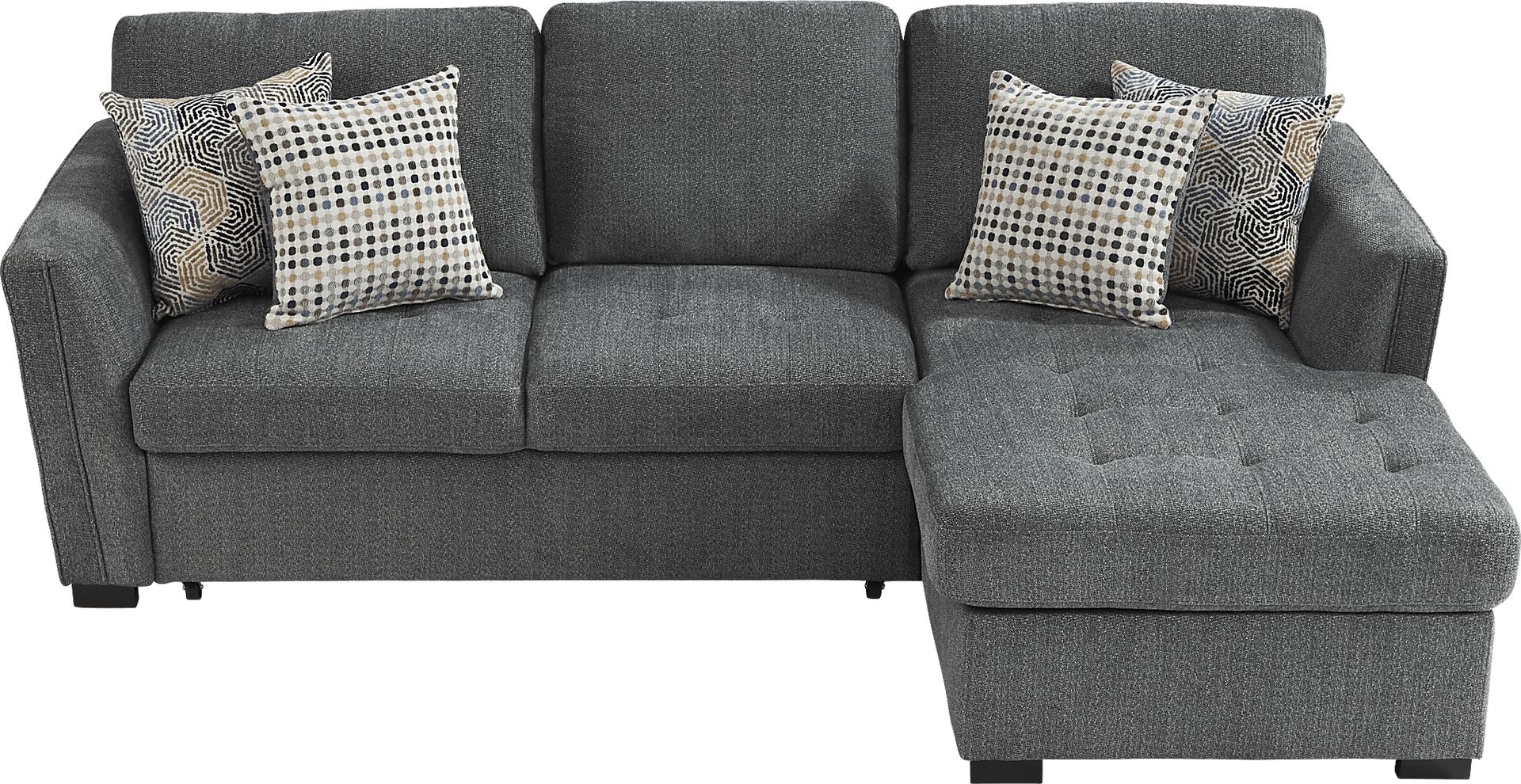 Eaton Heights Denim 6 Pc Sleeper Sectional Living Room - Image 2