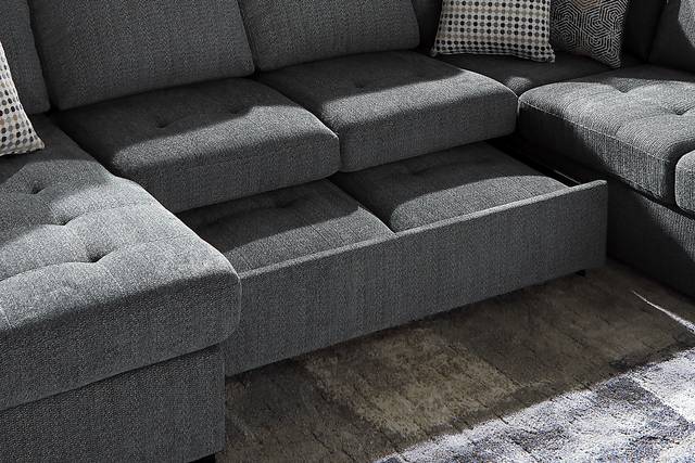 Eaton Heights Denim 7 Pc Sleeper Sectional Living Room - Thumbnail - Image 6