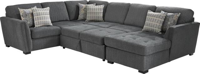 Eaton Heights Denim 3 Pc Sleeper Sectional - Thumbnail - Image 3