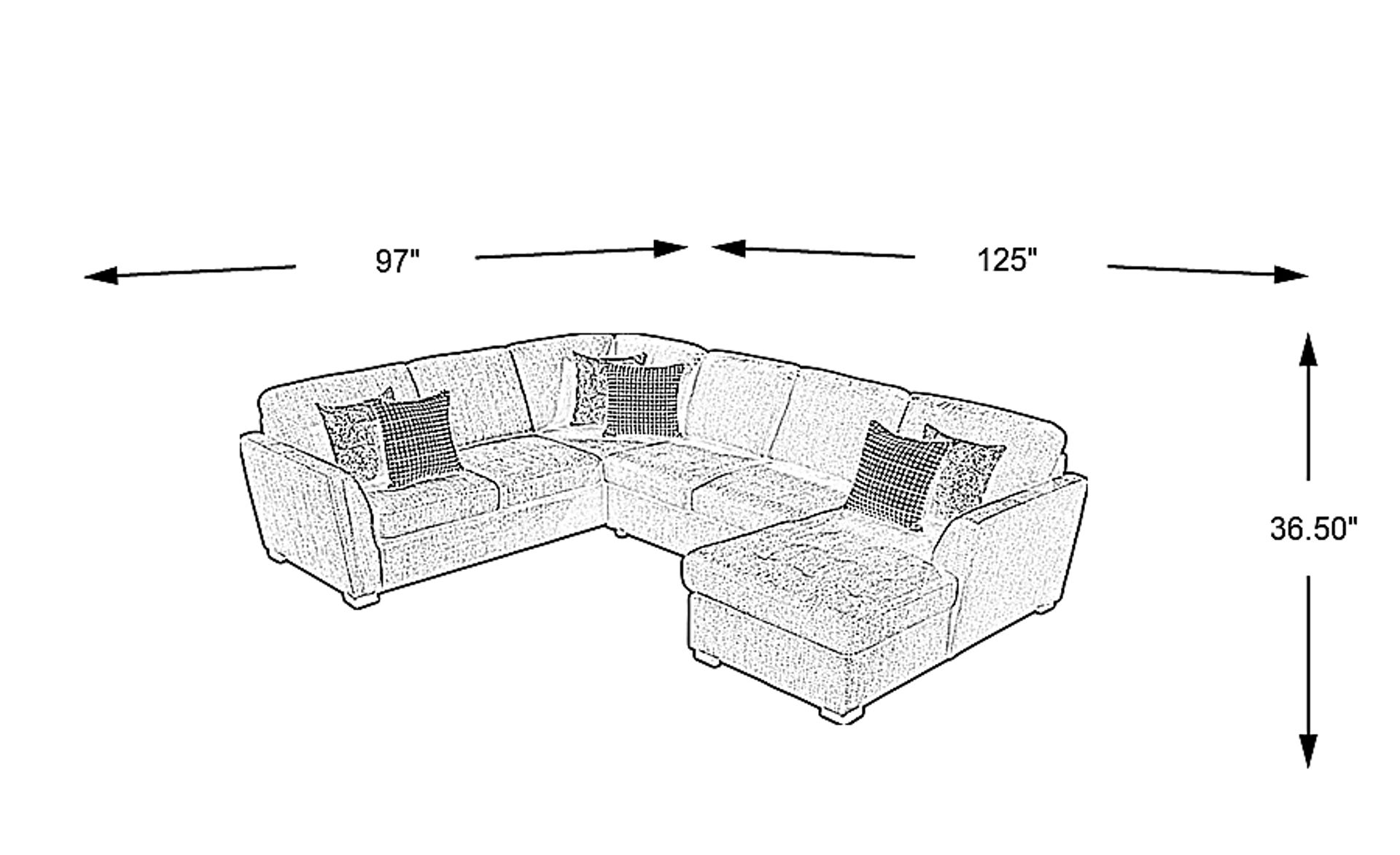 Dimension Image. Please refer to the Dimension Tab on this page for dimension details.