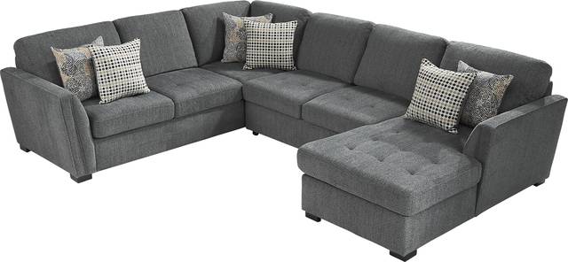 Eaton Heights Denim 3 Pc Sleeper Sectional - Thumbnail - Image 1