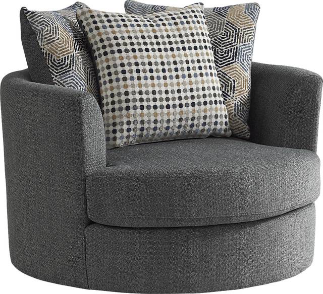 Eaton Heights Denim Accent Swivel Chair - Thumbnail - Image 2