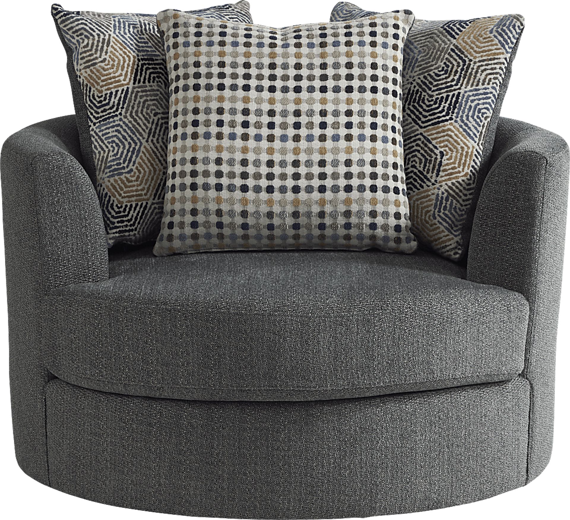 Eaton Heights Denim Accent Swivel Chair - Image 1
