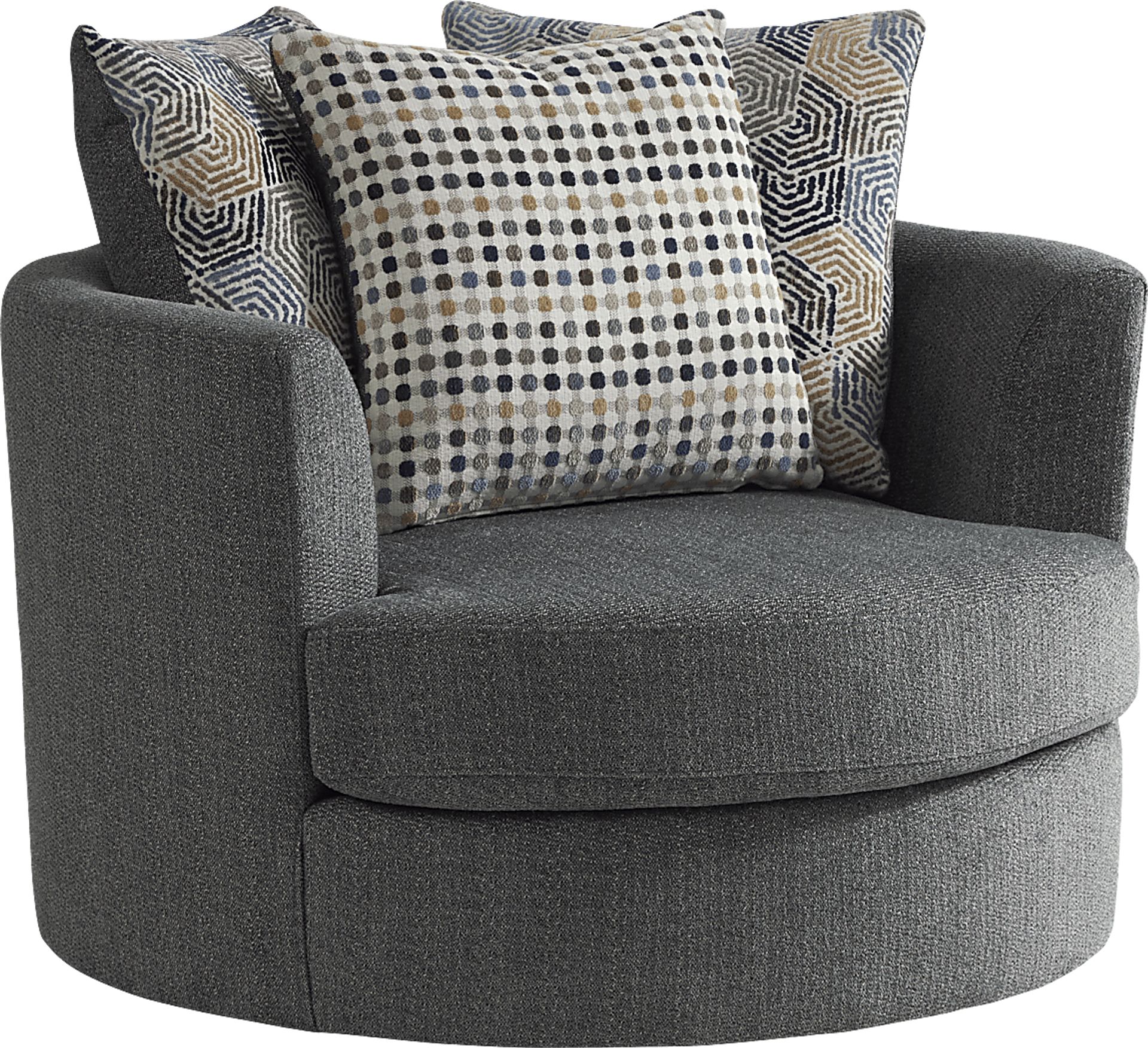 Eaton Heights Denim Accent Swivel Chair - Image 1