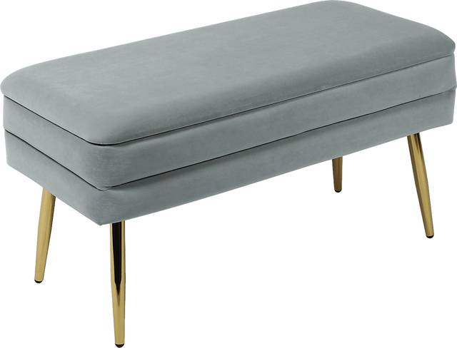 Eauclair Blue Storage Bench - Thumbnail - Image 1
