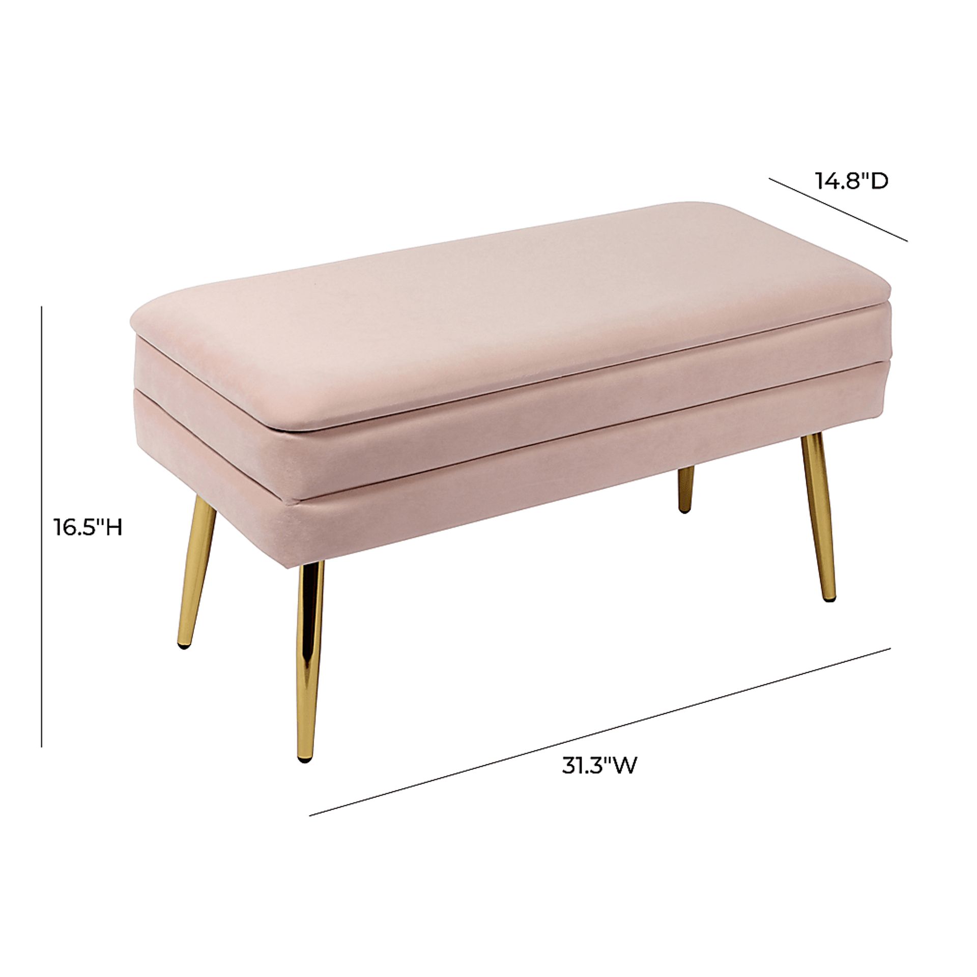 Eauclair Blush Storage Bench - Image 7