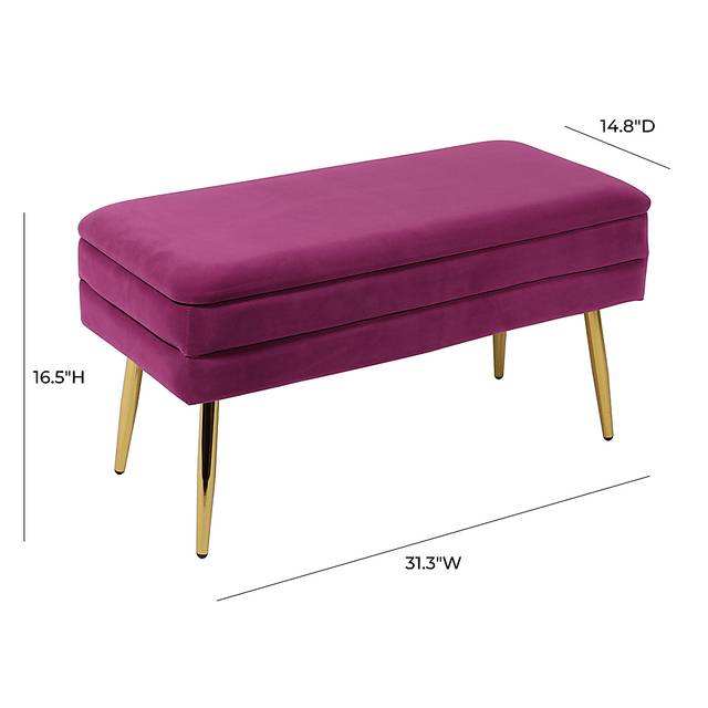 Eauclair Plum Storage Bench - Thumbnail - Image 7