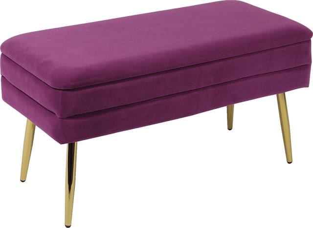 Eauclair Plum Storage Bench - Thumbnail - Image 1