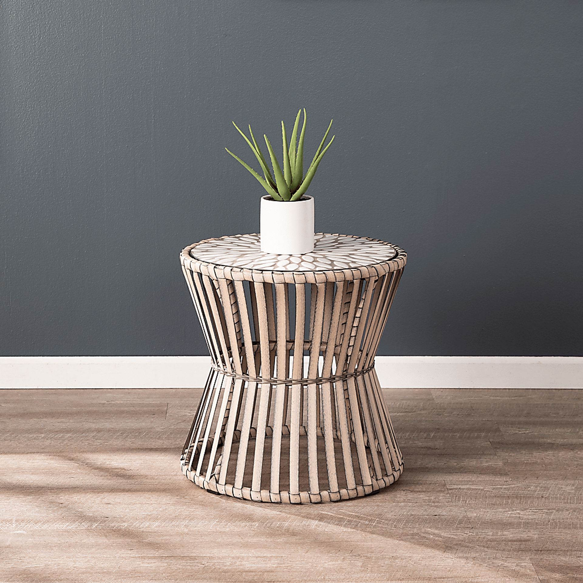 Eavie Gray Outdoor End Table - Image 2