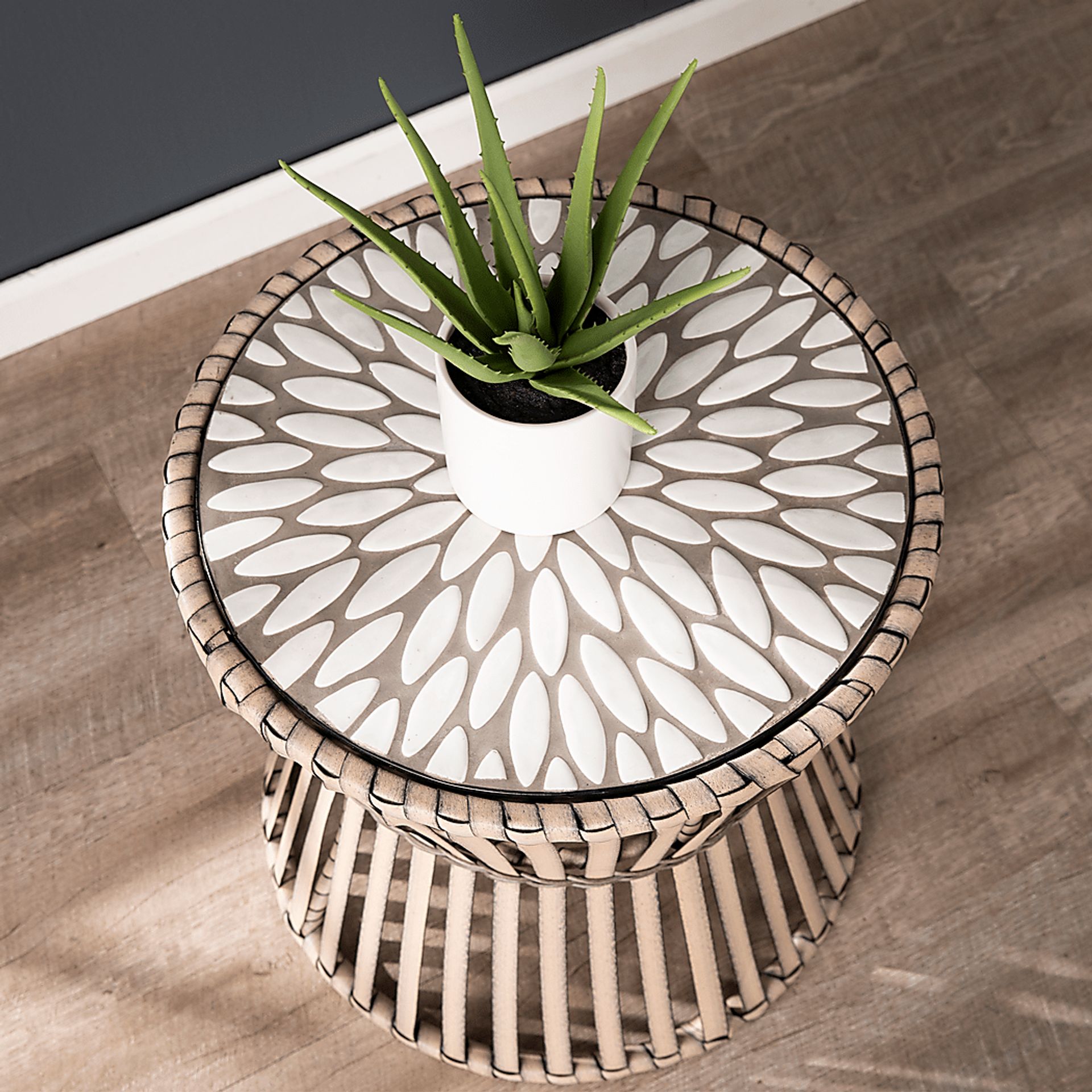 Eavie Gray Outdoor End Table - Image 3