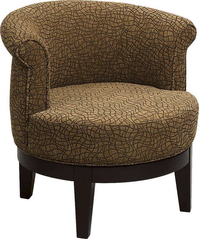 Eban Brown Accent Swivel Chair - Thumbnail - Image 1