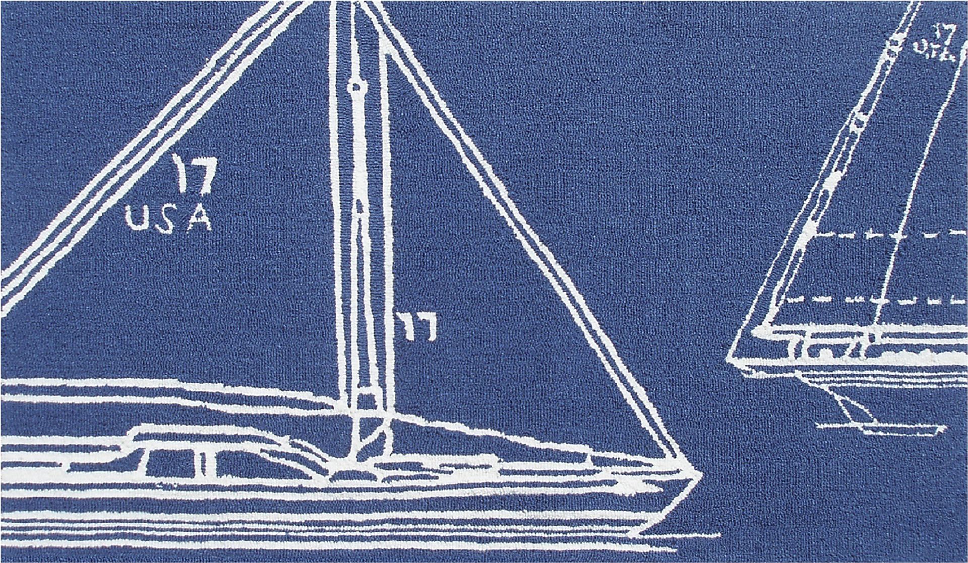 Ebene Blue 5' x 8' Indoor/Outdoor Rug - Image 1