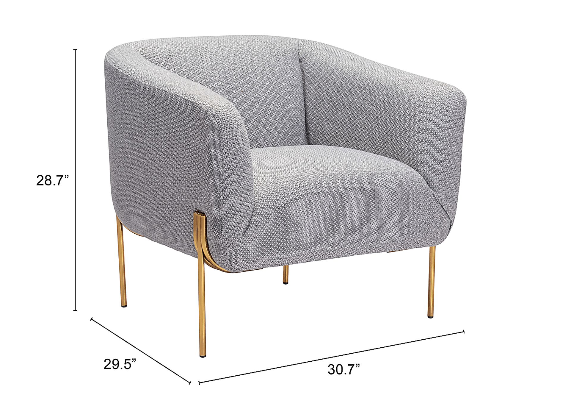 Ebersole Gray Accent Chair - Image 6