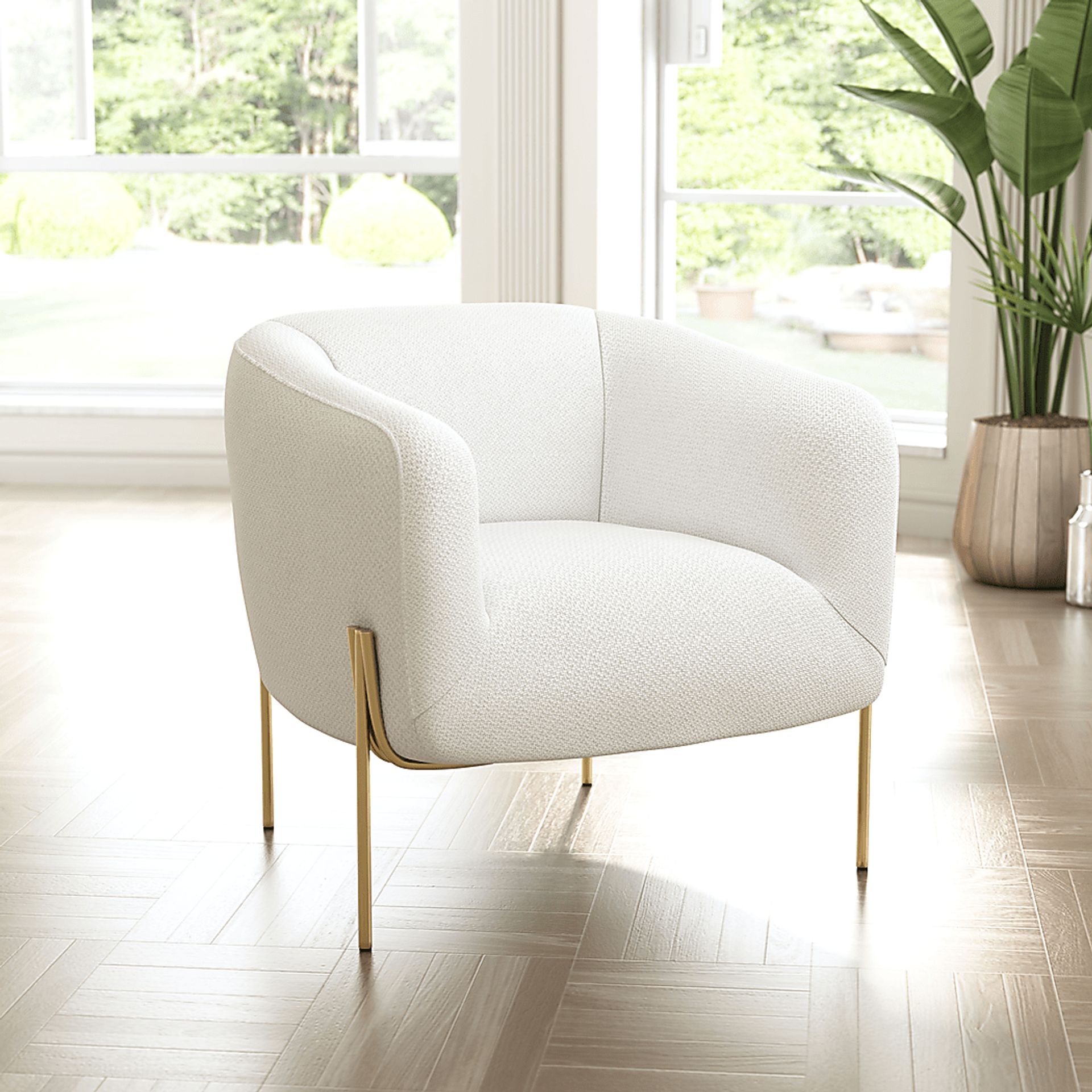 Ebersole Ivory Accent Chair - Image 2