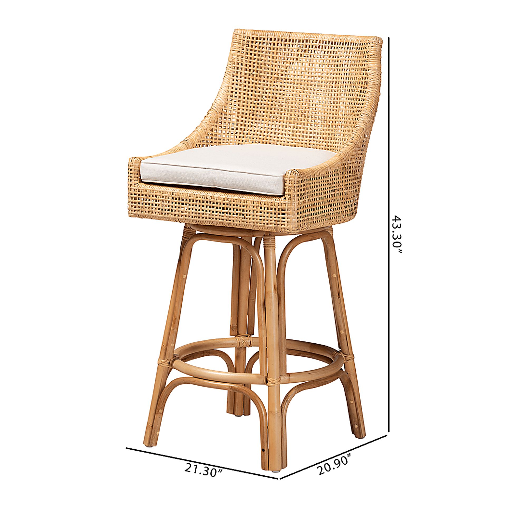 Eccles Brown Barstool - Image 9