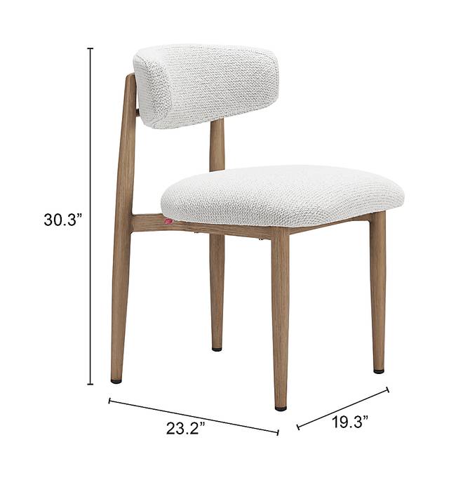 Echemellia White Dining Chair - Thumbnail - Image 2