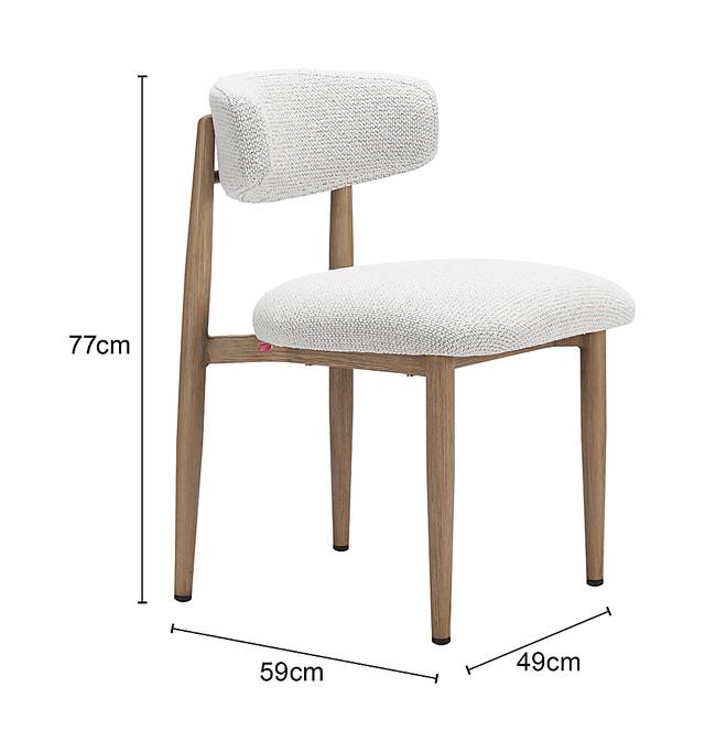 Echemellia White Dining Chair - Thumbnail - Image 3