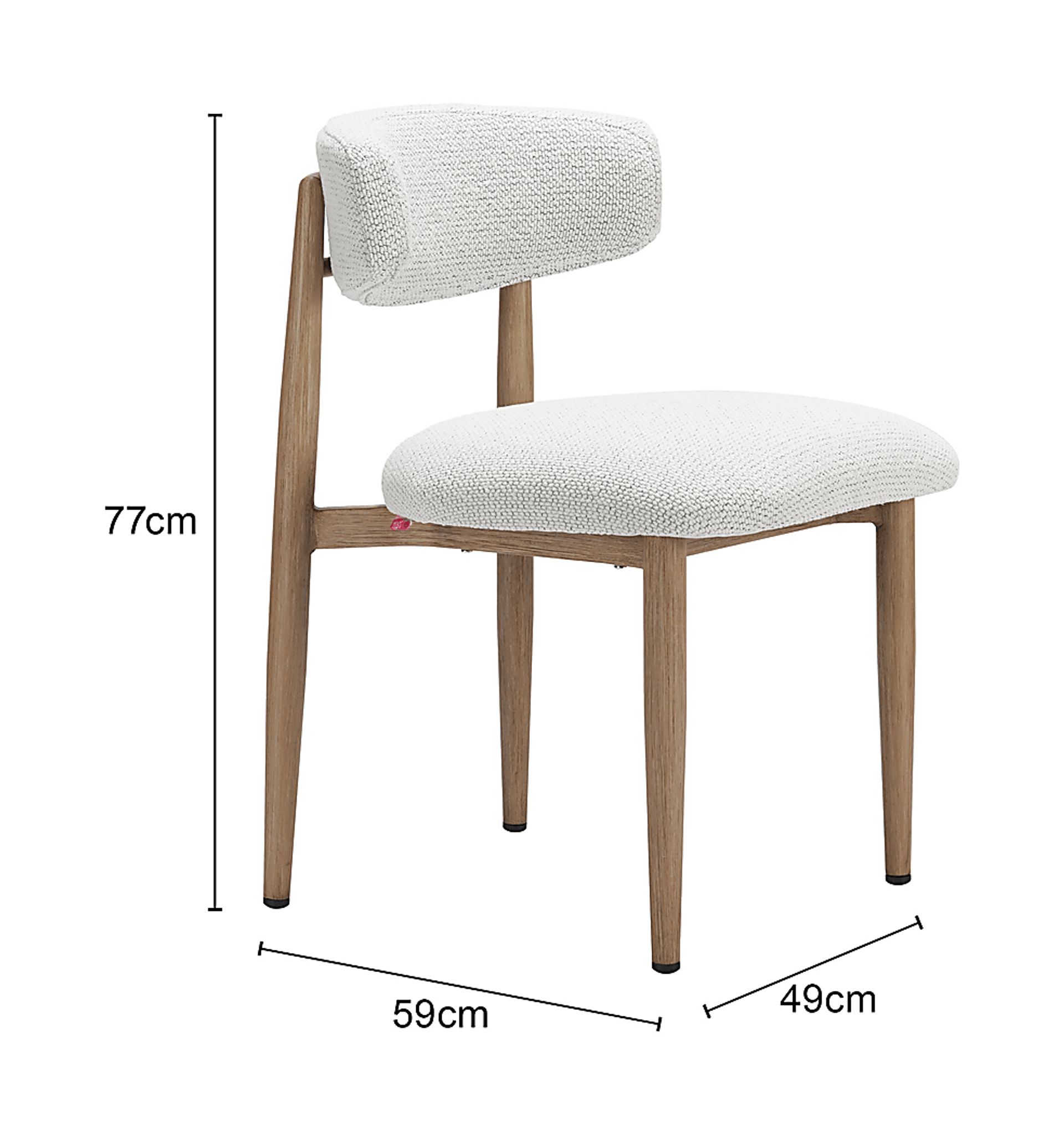 Echemellia White Dining Chair - Image 3
