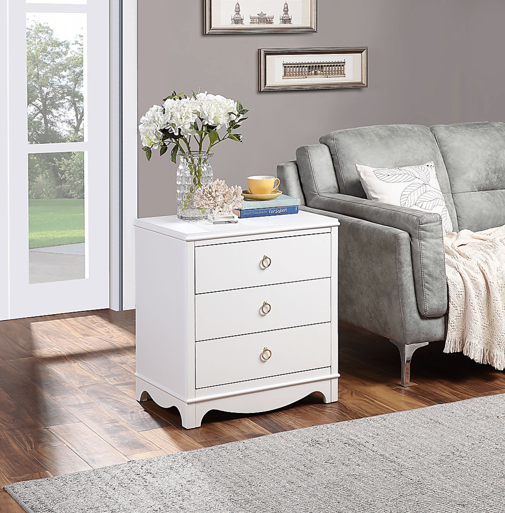 Echopines White End Table - Image 8