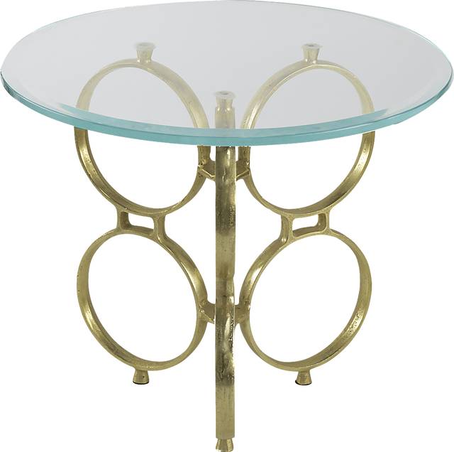 Ecksminster Gold Side Table - Thumbnail - Image 1