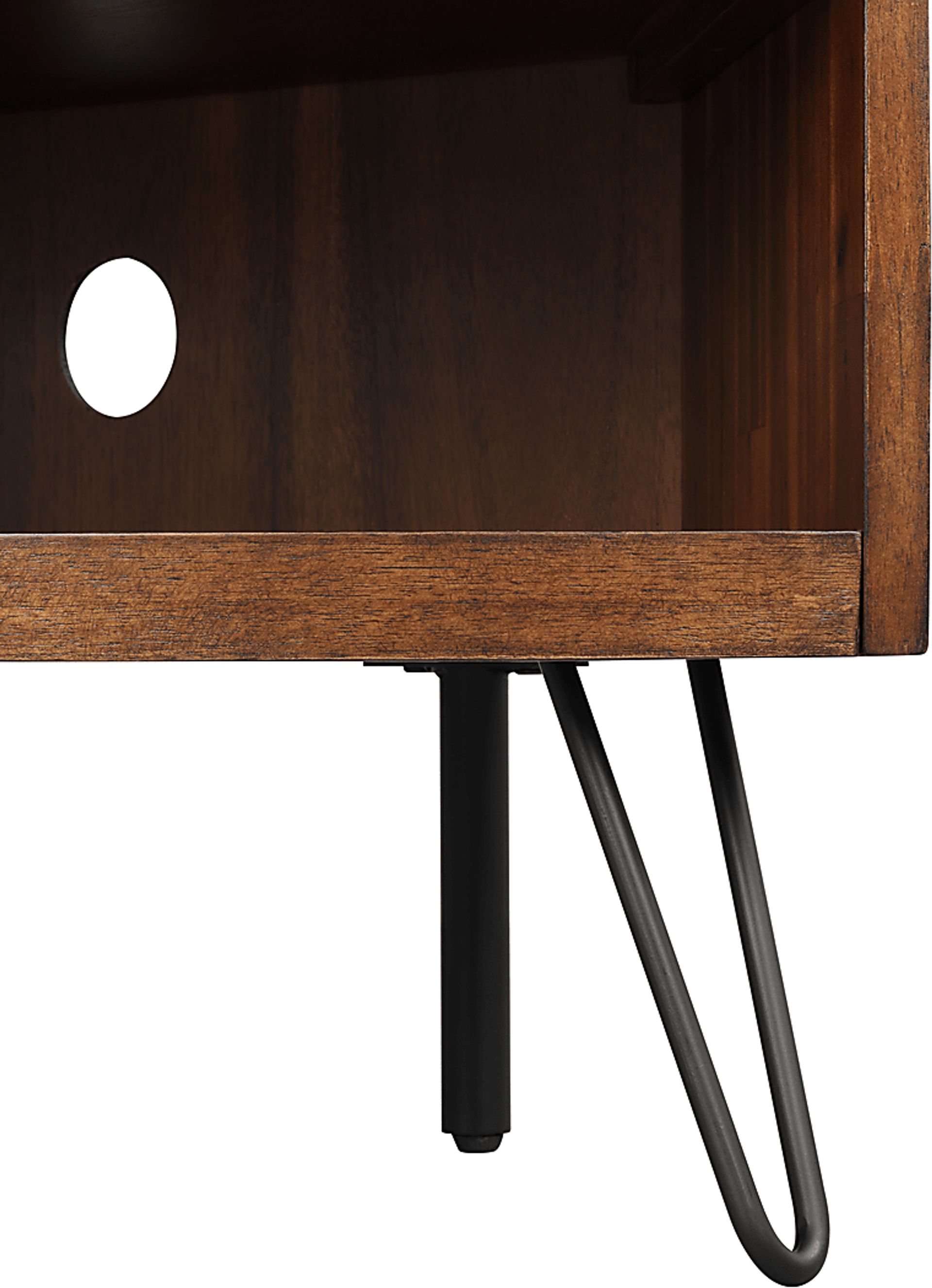 Eclanens Dark Brown 43 in. Corner TV Console - Image 6