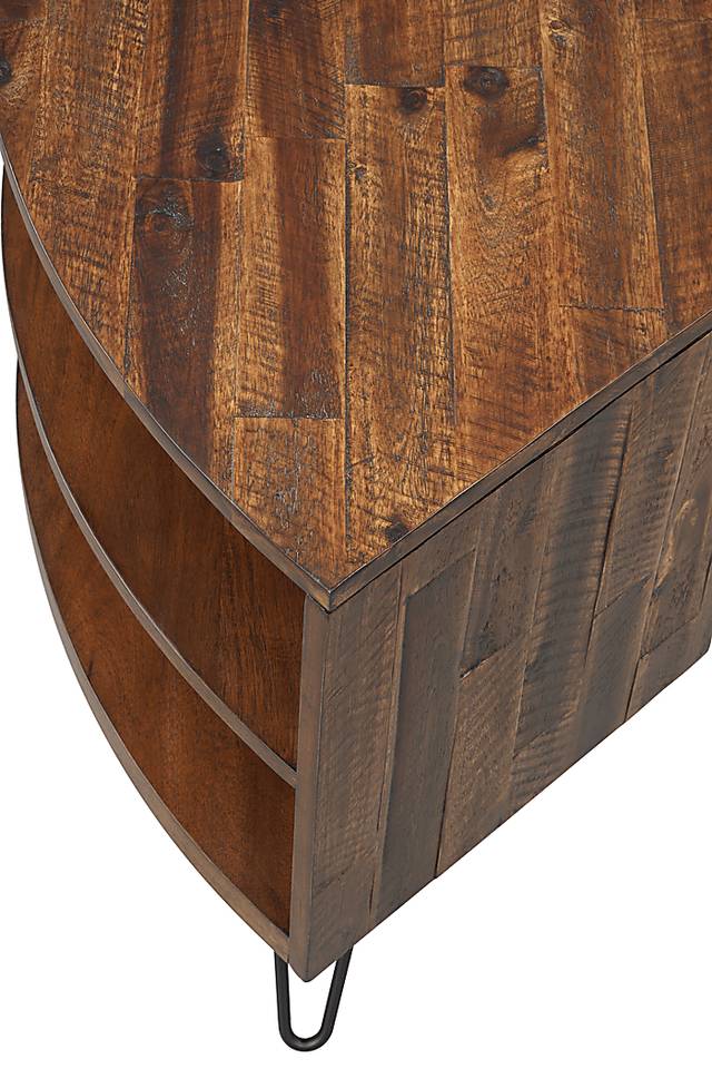 Eclanens Dark Brown 43 in. Corner TV Console - Thumbnail - Image 7