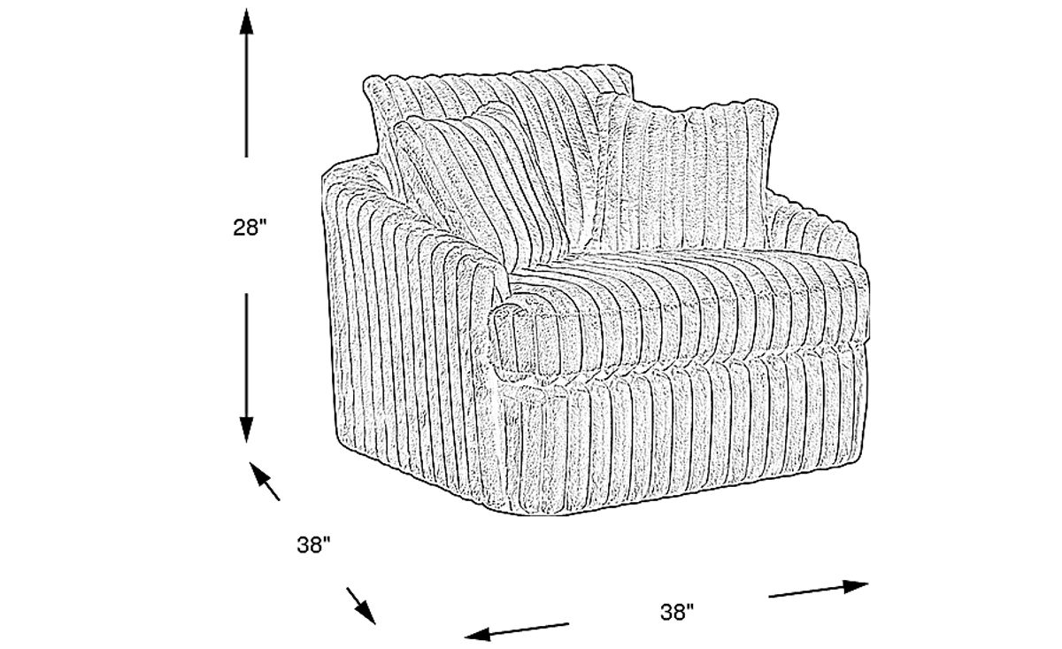 Eclipse Blue Microfiber Swivel Chair | Rooms to Go