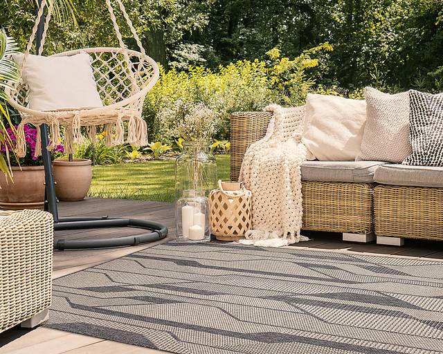 Ecrosia Taupe 6'6 x 9'4 Indoor/Outdoor Rug - Thumbnail - Image 2