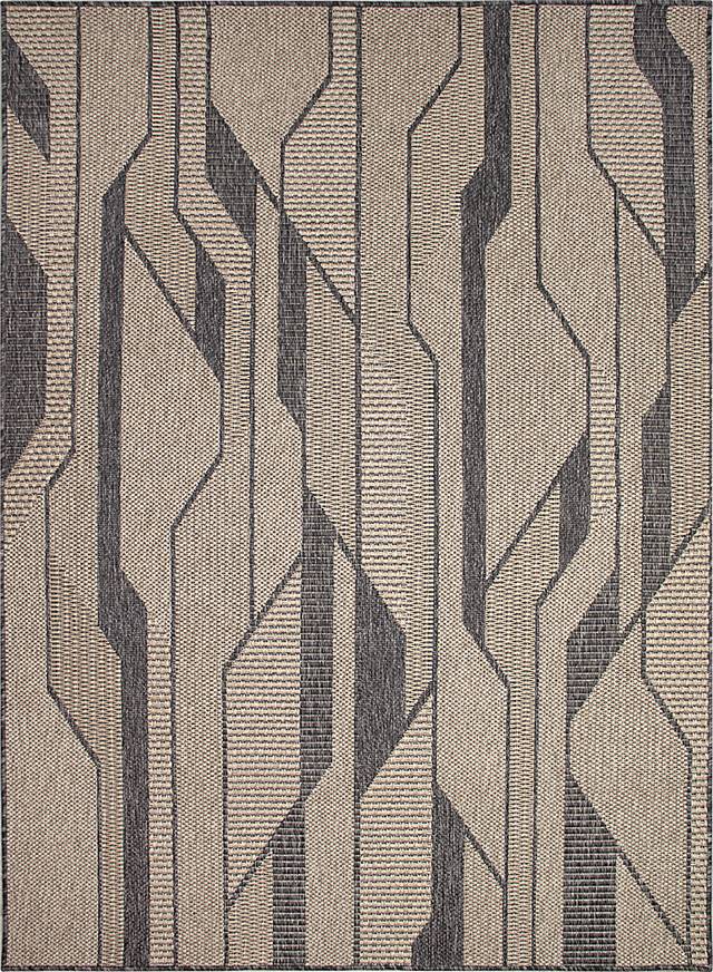 Ecrosia Taupe 6'6 x 9'4 Indoor/Outdoor Rug - Thumbnail - Image 1