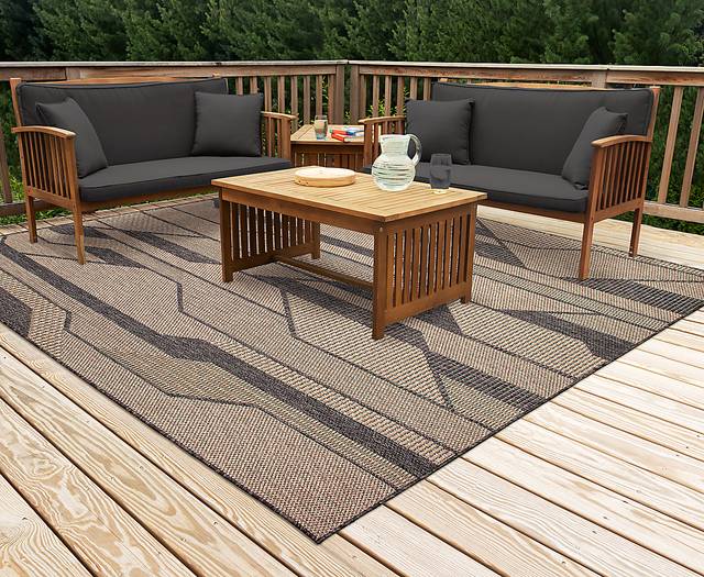 Ecrosia Taupe 7'10 Square Indoor/Outdoor Rug - Thumbnail - Image 2