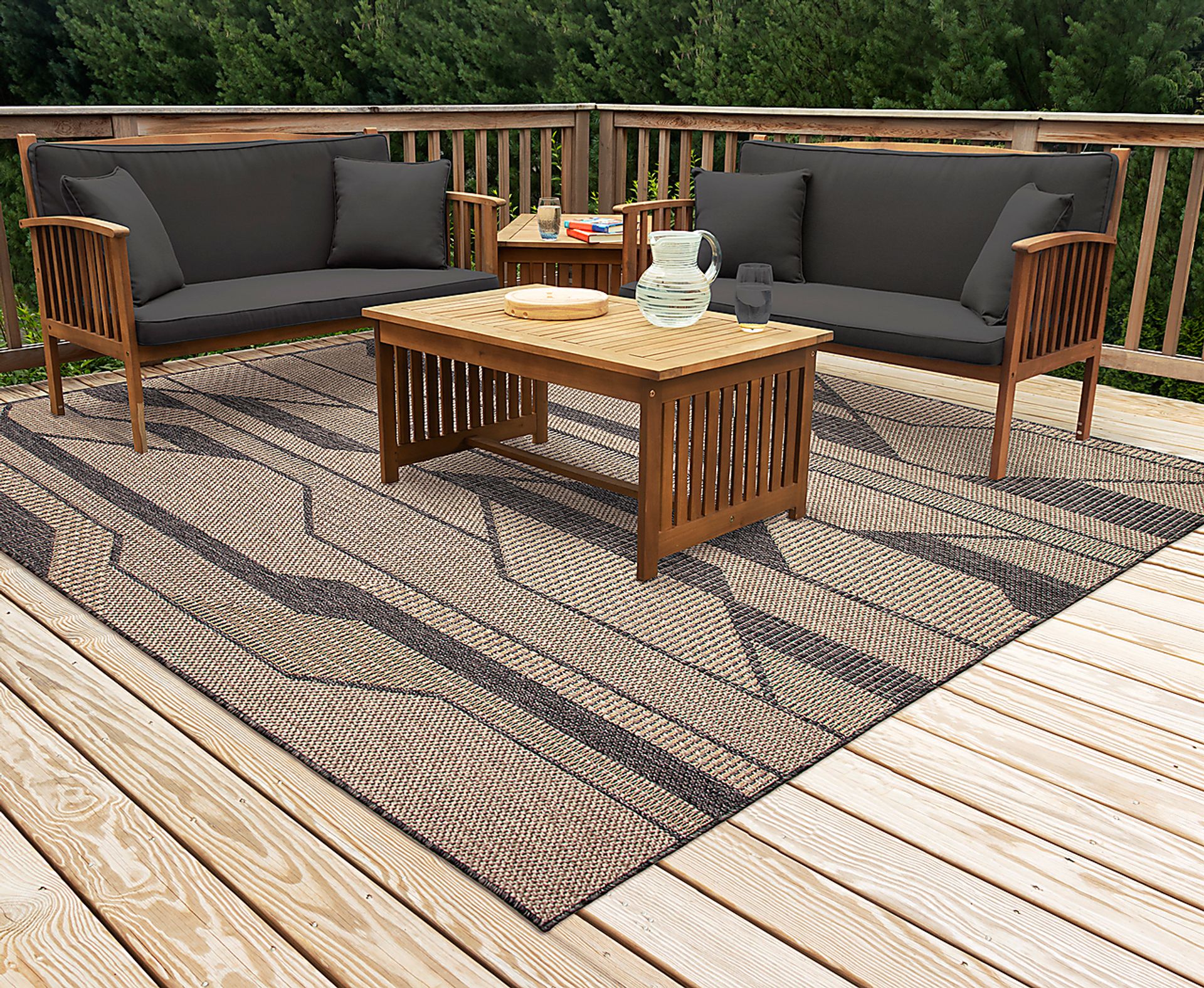 Ecrosia Taupe 7'10 Square Indoor/Outdoor Rug - Image 2