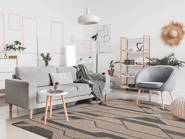 Ecrosia Taupe 7'10 Square Indoor/Outdoor Rug - Thumbnail - Image 3