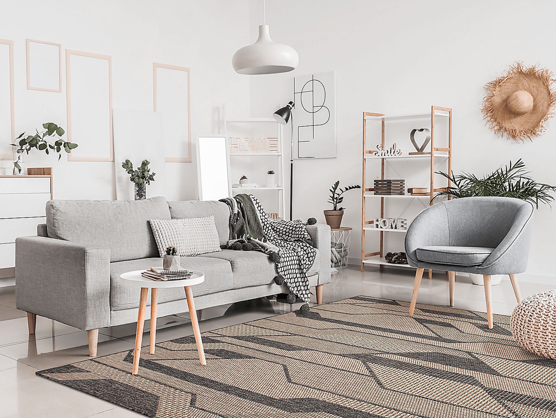 Ecrosia Taupe 7'10 Square Indoor/Outdoor Rug - Image 3