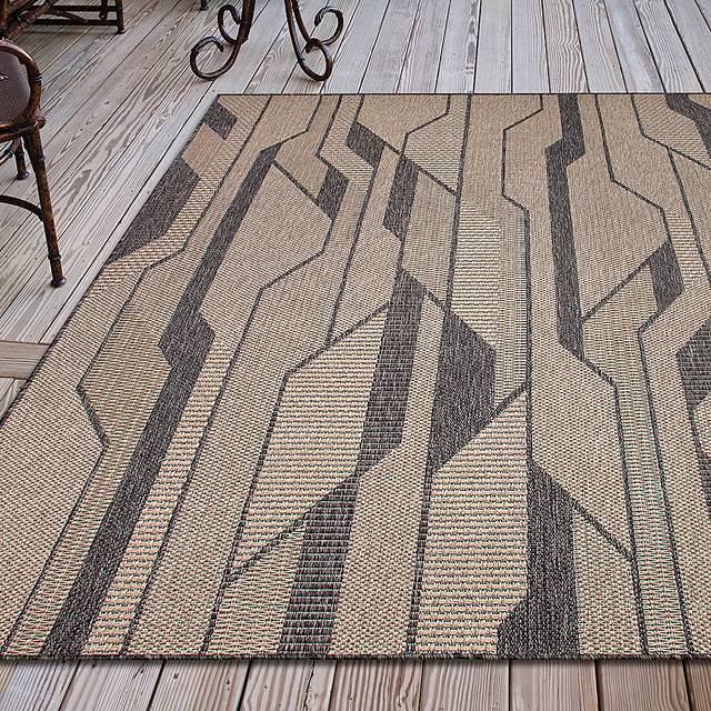 Ecrosia Taupe 7'10 x 9'10 Indoor/Outdoor Rug - Thumbnail - Image 2