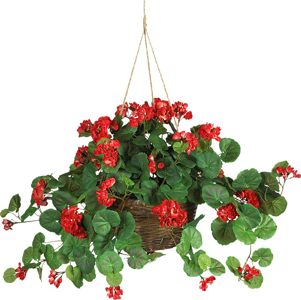 Edalyn Red Geranium Silk Plant