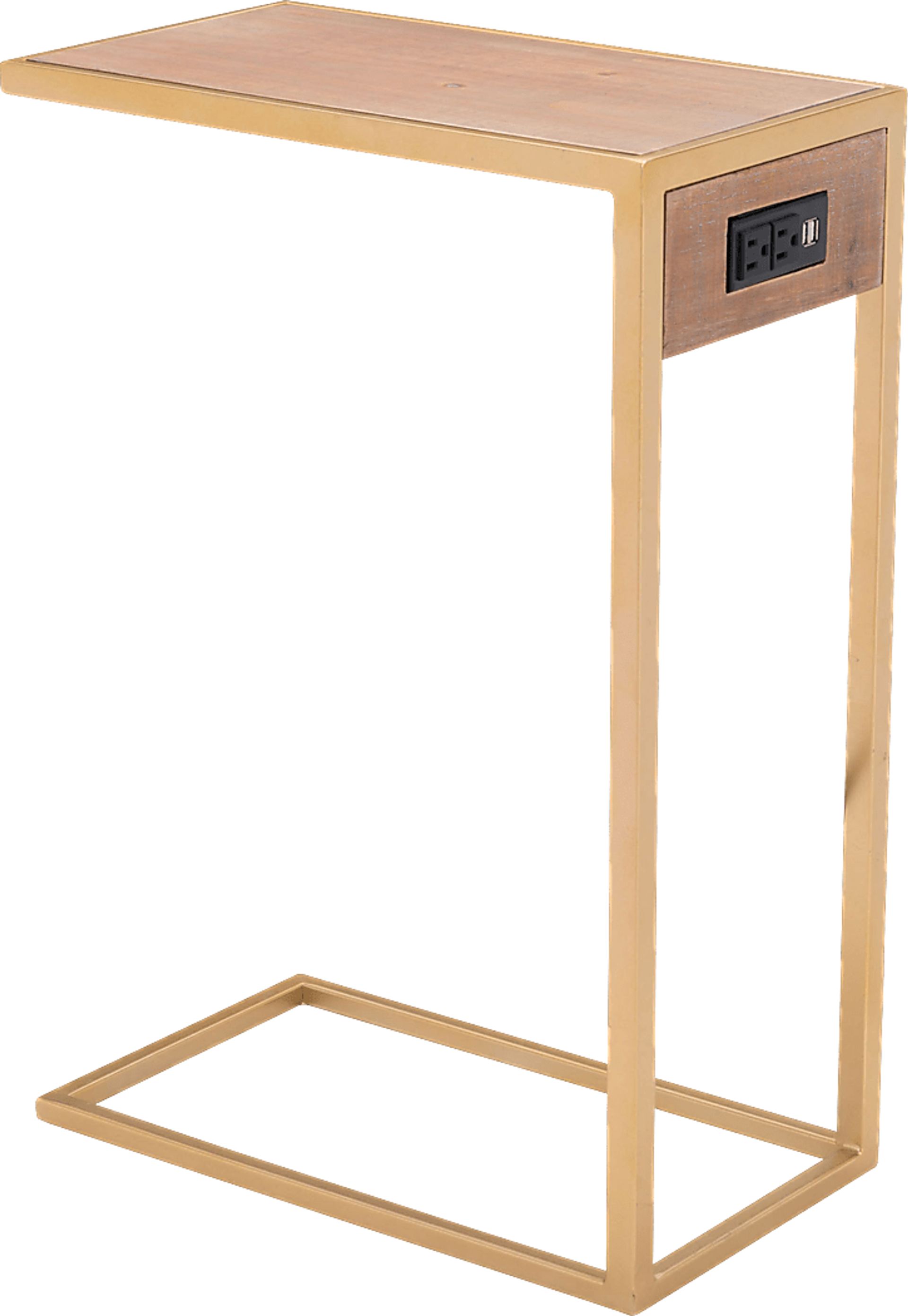 Edda Natural Accent Table - Image 1
